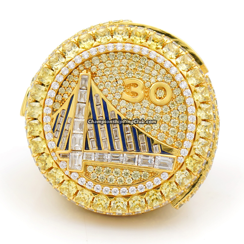 2022 Golden State Warriors Championship Ring/Pendant (Unrotatable top/C.Z. Logo/Premium)